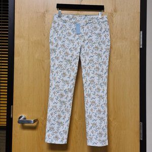 LOFT NWT Floral Girlfriend Chinos Pants 4 , 27